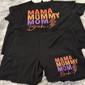 SHEIN Black Tee with Vibrant Text Design